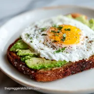 Gestational Diabetes Breakfast Idea with Avocado and Eggs