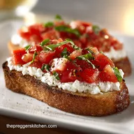 Cottage Cheese Toast with Tomato and Basil
