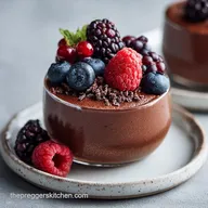 Gestational Diabetes Dessert Recipe with Dark Chocolate and Berries