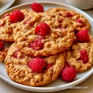 Healthy Raspberry Banana Oat Cookies