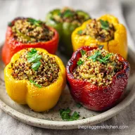 Stuffed Bell Peppers for Dinner with Rice