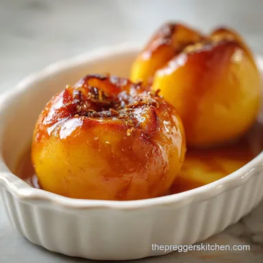Baked Peaches With Brown Sugar Recipe Card