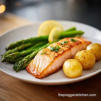 Baked Salmon Dinner for 4 Servings Recipe Card