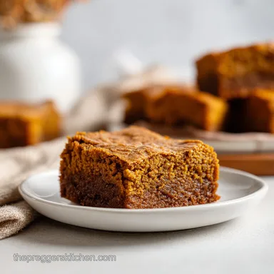 Brown Butter Pumpkin Blondies for 12 Servings Recipe Card