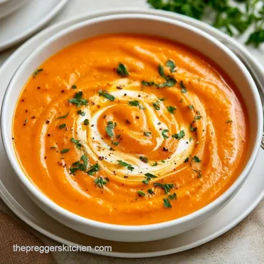 Butternut Carrot Ginger Soup: Roasted Recipe Card