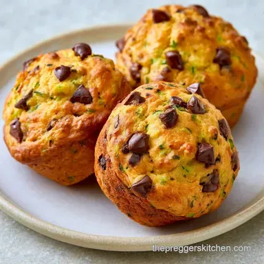 Chocolate Chip Zucchini Muffins: Baked Recipe Card
