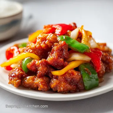 Sweet and Sour Chicken Recipe in 35 Minutes Recipe Card