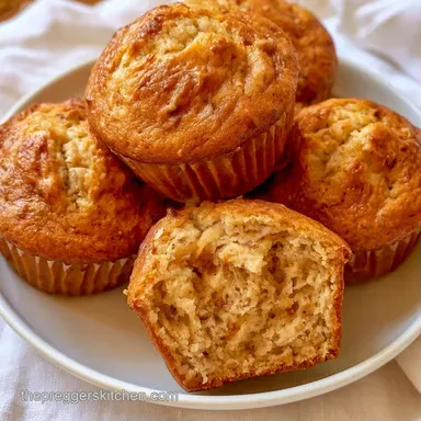 Banana Muffins with Greek Yogurt Recipe Card