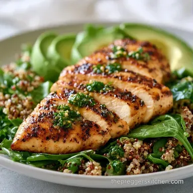 Grilled Chicken Nourish Bowl: Meal Prep Recipe Card