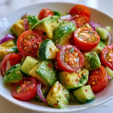 Healthy Avocado Salad in 10 Minutes Recipe Card