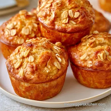 Banana Oat Muffins with Greek Yogurt Recipe Card
