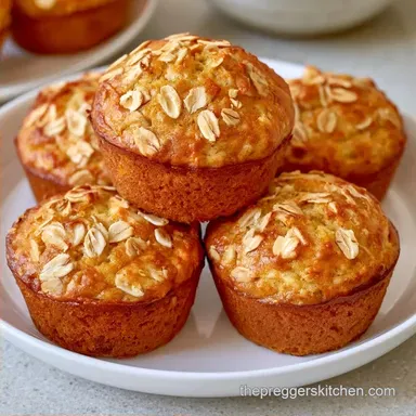 Banana Oat Muffins with Greek Yogurt