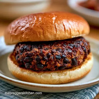 Black Bean Burger in 30 Minutes Recipe Card