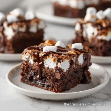 Marshmallow Brownies for 16 Servings with Dark Cocoa Recipe Card