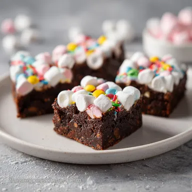Marshmallow Brownies for 16 Servings with Dark Cocoa
