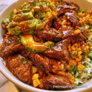 Beef Burrito Bowl in 35 Minutes Recipe Card