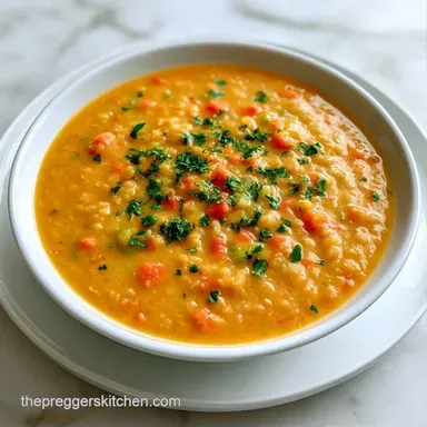 Iron Rich Lentil Soup One-Pot Meal Recipe Card