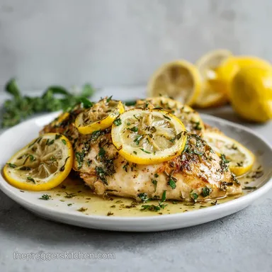 Lemon Herb Chicken for 4 Servings Recipe Card