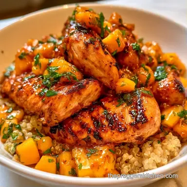 Mango Chipotle Chicken Bowl in 35 Min Recipe Card