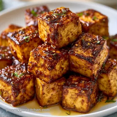 Marinated Tofu Snack for Meal Prep Recipe Card
