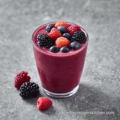 Pregnancy Smoothie Recipe with Mixed Berries: 5-Minute Creamy Blend Recipe Card