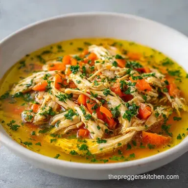 Nausea Friendly Chicken Soup with Ginger