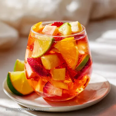 Non-Alcoholic Sangria Recipe for 12 Servings Recipe Card