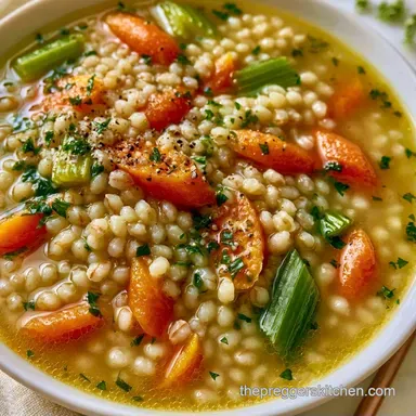 Nourishing Vegetable Barley Soup for 6 Recipe Card