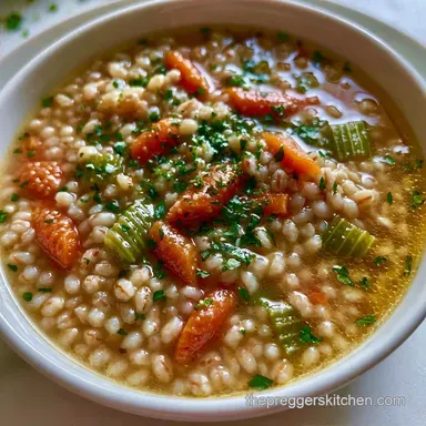Nourishing Vegetable Barley Soup for 6
