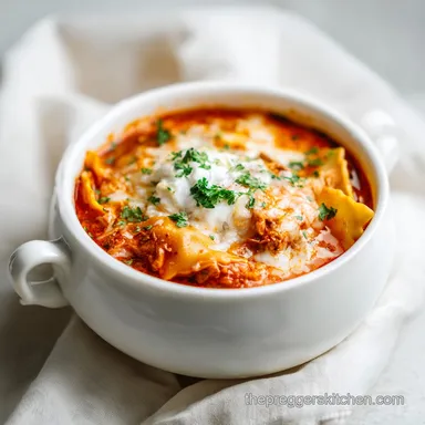Easy Lasagna Soup in 40 Minutes: A Creamy One-Pot Meal Recipe Card