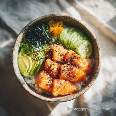 Safe Sushi Bowl Recipe for Pregnancy | 30 Min Recipe Card