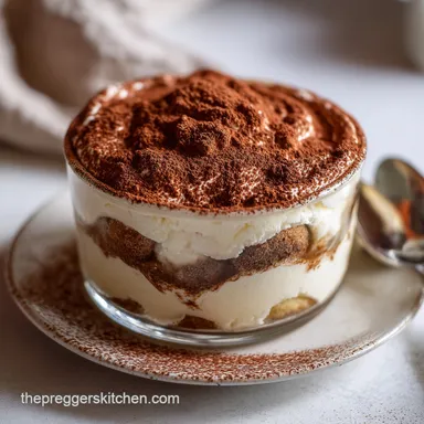 Pregnancy Safe Tiramisu Recipe for 9 Servings Recipe Card