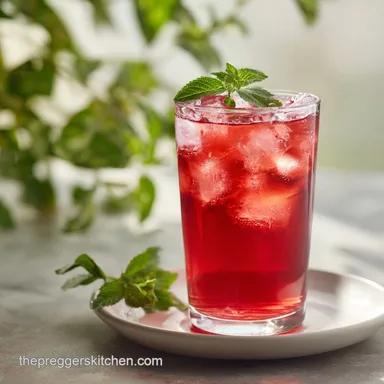 Raspberry Leaf Tea Iced Recipe for 4 Servings Recipe Card