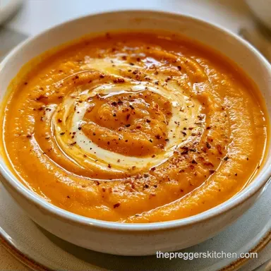 Roasted Butternut Ginger Soup for 6