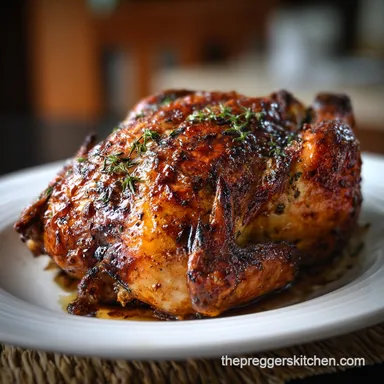 Roasted Chicken for 4 Servings: A Gestational Diabetes Recipe Recipe Card
