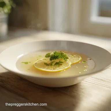 Morning Sickness Relief Soup Recipe for 5 Servings Recipe Card