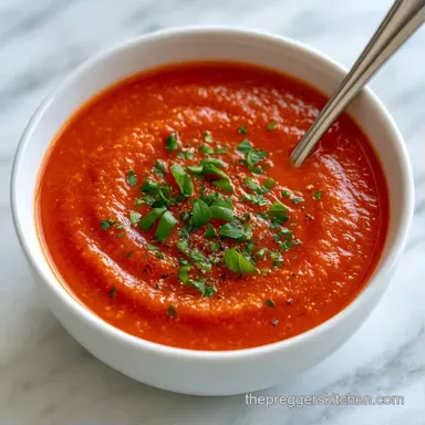 Simple Creamy Tomato Soup in 25 Minutes Recipe Card