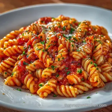 Simple OnePot Pregnancy Pasta for 4 Recipe Card