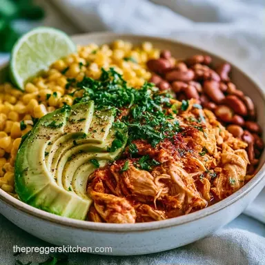 Slow Cooker Chicken Burrito Bowl 6 Serv. Recipe Card