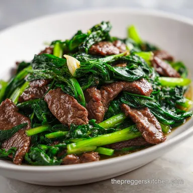 Iron Rich Spinach and Beef Stir Fry in 15 Min Recipe Card