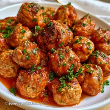 Turkey Meatballs Tomato Sauce in 40 Min Recipe Card