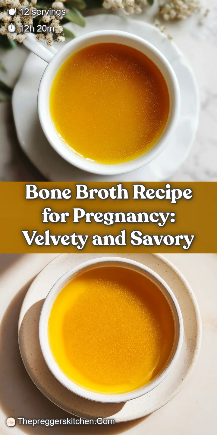 Close-up: simmering bone broth with visible marrow, vegetables, and aromatics, hinting at its depth of flavor and nourishi...