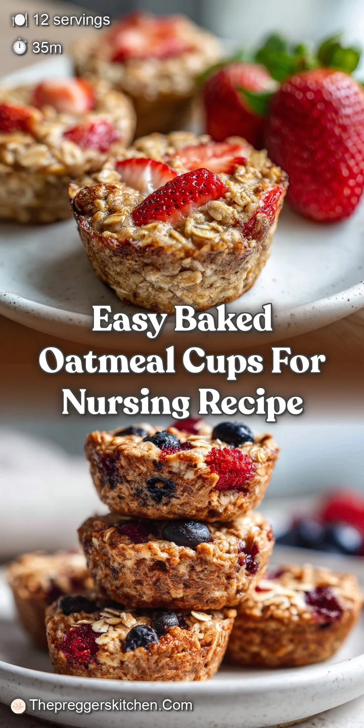Close-up of a single baked oatmeal cup, its surface lightly browned and speckled with plump, juicy blueberries. Comforting...