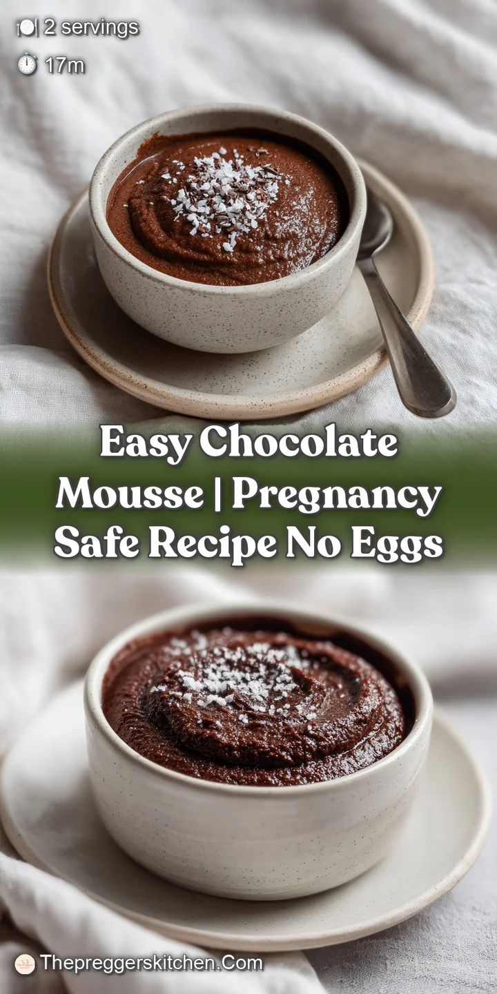 Close-up of a spoonful of velvety chocolate mousse. The light catches the glossy surface, highlighting the rich, dark colo...