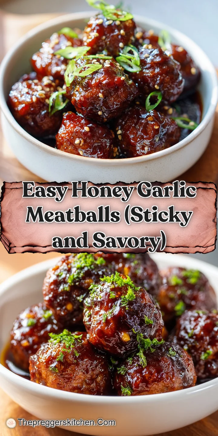 Extreme close-up of a glistening, amber-glazed meatball featuring a sticky texture and toasted sesame seed garnish.