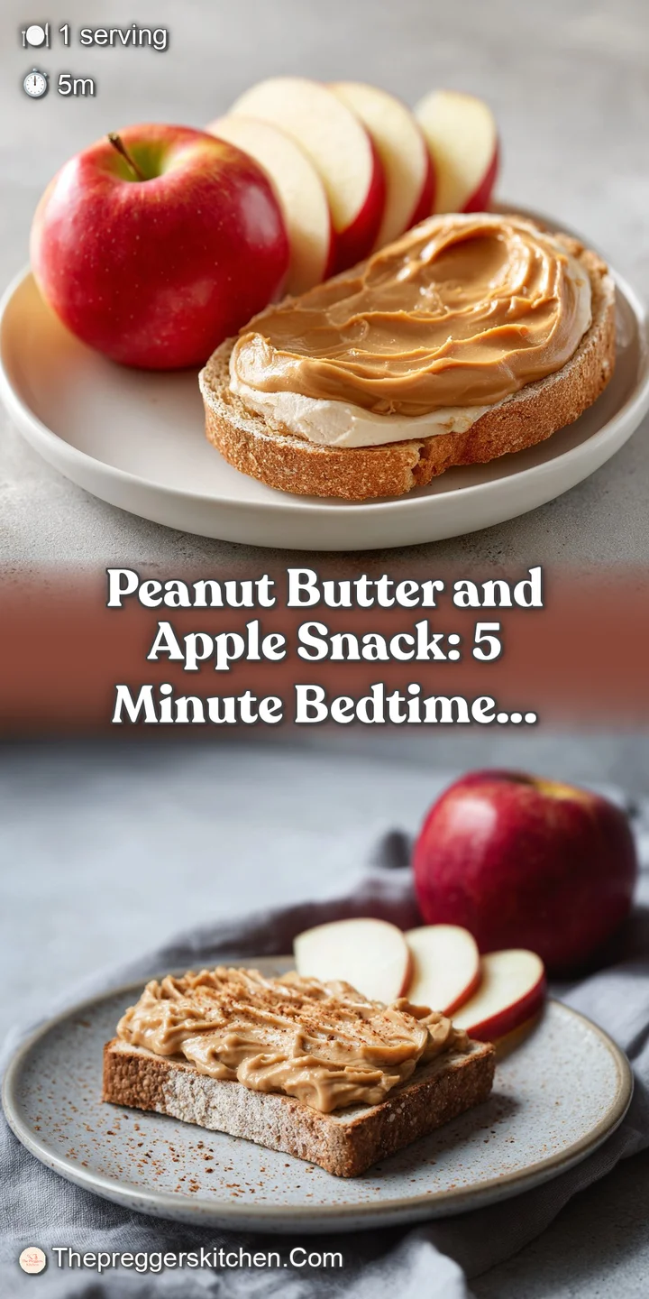 Close-up of glistening peanut butter swirled across a juicy apple slice with visible bits of crunchy, golden granola.