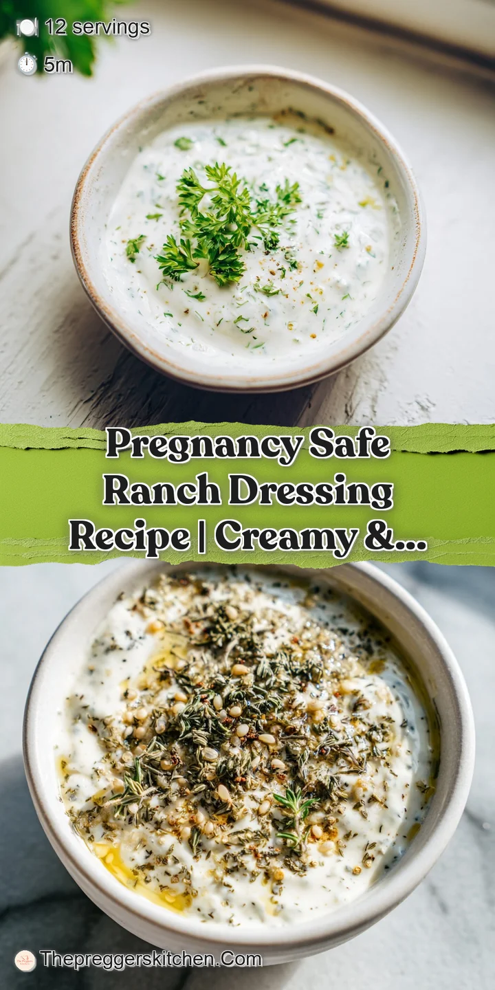 Close-up: thick, luscious ranch dressing, speckled with parsley and dill, clinging to a spoon, promising cool, creamy flavor.