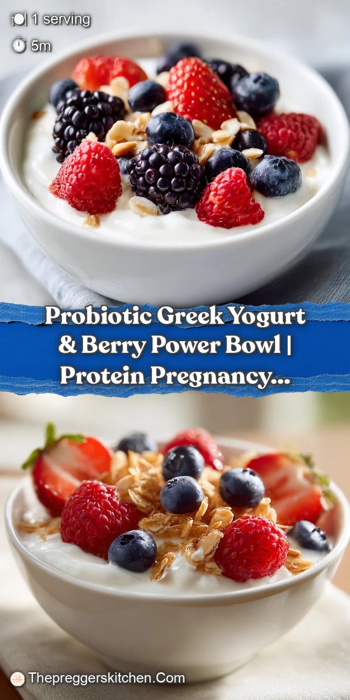 Close-up of thick, cool yogurt studded with ruby raspberries and sapphire blueberries, glistening slightly.