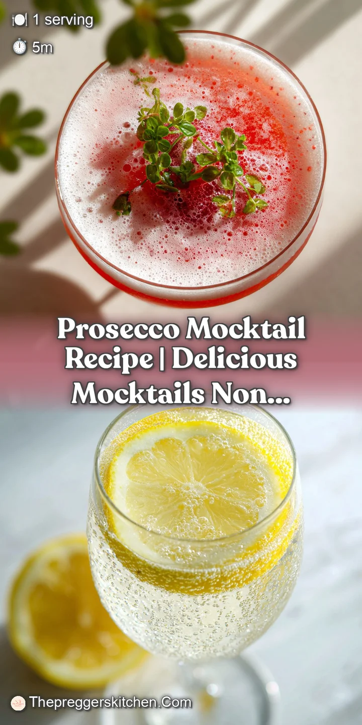 Close-up of bubbly prosecco mocktail with condensation on the glass; hints of citrus and fresh mint for a cool, inviting d...