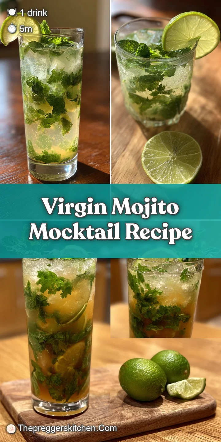 Close-up of a virgin mojito: bubbles rising, lime and mint floating in a glass of clear soda, ice glistening under bright ...